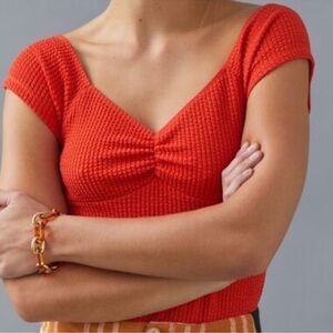 Maeve Gathered Sweetheart Top XL